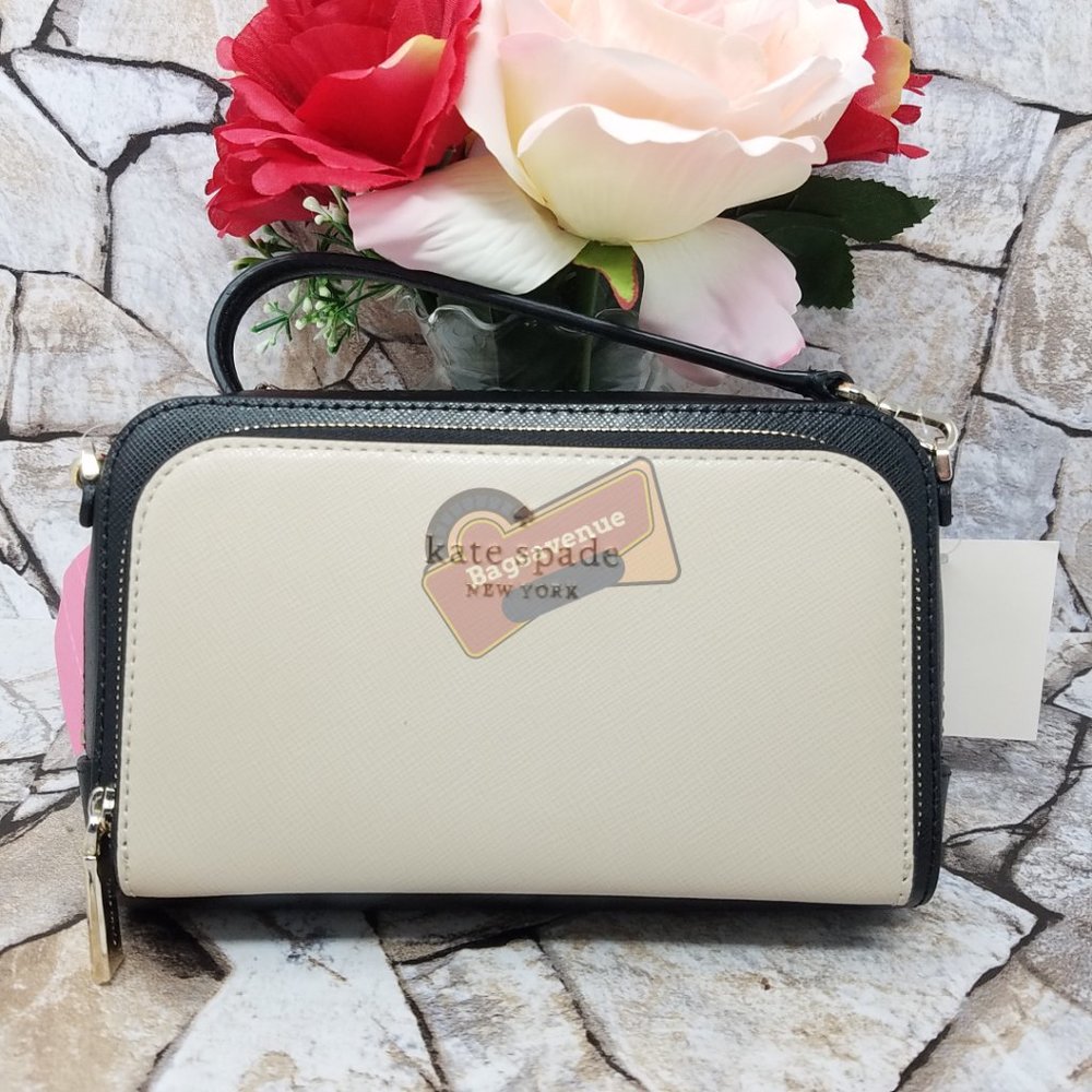 #bagsavenue FAST SHIPPING Dual Staci Colorblock Crossbody Beige Kate Spade